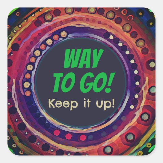 Manier om te gaan Leuk Kleurrijke Student Teacher Vierkante Sticker (Voorkant)