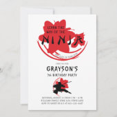 Manier van de Birthday Party van Ninja Kaart (Voorkant)