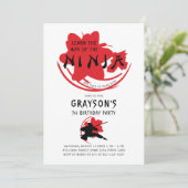 Manier van de Birthday Party van Ninja Kaart (Staand voorkant)