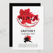Manier van de Birthday Party van Ninja Kaart (Voorkant / Achterkant)