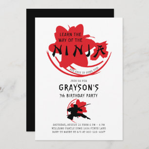 Manier van de Birthday Party van Ninja Kaart