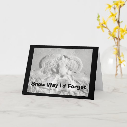 Manier van de sneeuw die ik zou vergeten om u kaart (Gele Bloem)