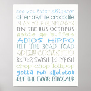 manieren om afscheid te nemen poster