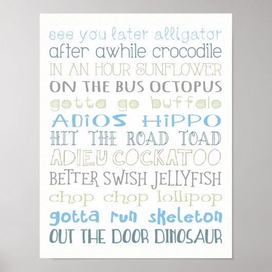 manieren om afscheid te nemen poster (Voorkant)