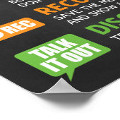 MANIEREN OM Cyberbullying School Anti Bully tegen  Poster (Hoek)