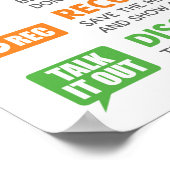 MANIEREN OM Cyberbullying School Anti Bully tegen  Poster (Hoek)