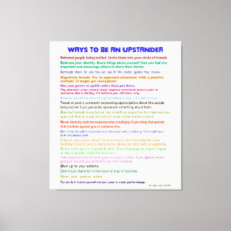 Manieren om een Upstander v II gewikkeld Canvas Afdruk