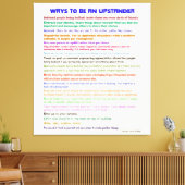 Manieren om een Upstander v II gewikkeld Canvas Afdruk (Insitu (Woonkamer))