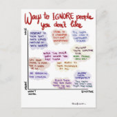 manieren om het Briefkaart van mensen te negeren (Voorkant)