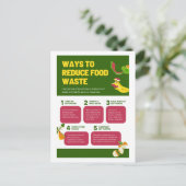 Manieren om het Poster van voedselverspilling te v Briefkaart (Staand voorkant)