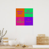 manieren om jezelf te zijn poster (Keuken)