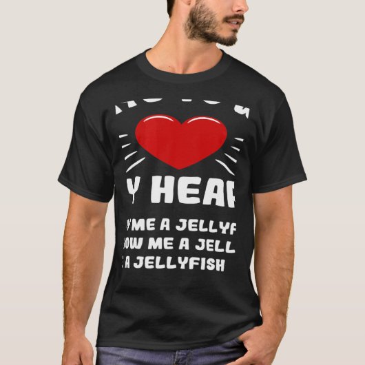 MANIEREN OM Mijn Humor van Heart Jellyfish Animal  T-shirt (Voorkant)