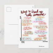 Manieren om te breken Briefkaart (Voorkant / Achterkant)