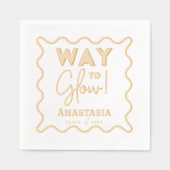 Manieren om te gloeien Script Retro Wavy Graduatio Folie Servetten (Voorkant)