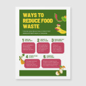 Manieren om voedselverspilling te verminderen Post (Voorkant)