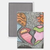 Manieren van het hart magneet (Voorkant / Achterkant)