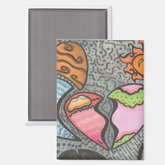 Manieren van het hart magneet (Voorkant / Achterkant)