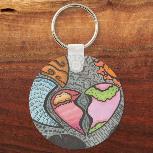 Manieren van het hart sleutelhanger (Achterkant)