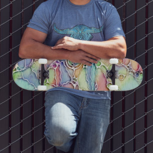 Manieren van Leven - Neurografische Kunstpatroon 1 Persoonlijk Skateboard
