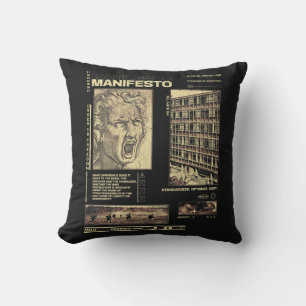 Manifest - Brutalistisch ontwerp Kussen