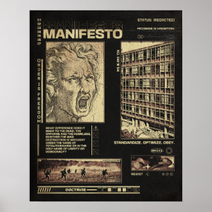 Manifest - Brutalistisch ontwerp Poster