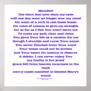 Manifest (gebed) poster