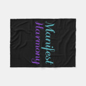 Manifest Harmonie Preventie van Zelfmoordbewustzij Fleece Deken (Voorkant (Horizontaal))
