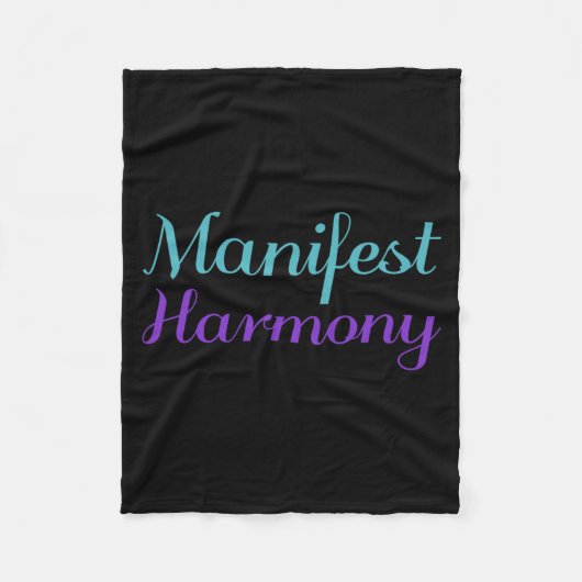 Manifest Harmonie Preventie van Zelfmoordbewustzij Fleece Deken (Voorkant)