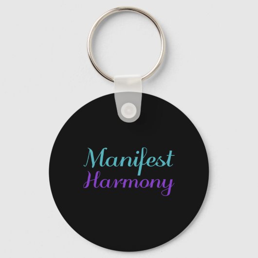Manifest Harmony Zelfmoordpreventie Bewustzijn Sleutelhanger (Voorkant)