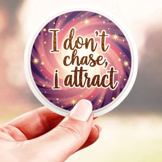 Manifest I Don't Chase I Attract Sticker