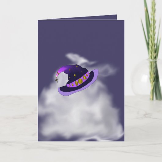 Manifest Magic Witch Hat Folded Halloween Card Kaart (Voorkant)