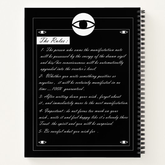 Manifest Notitieboek (Achterkant)