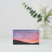 Manifest overvloed door te vragen waarom visitekaartje (Staand voorkant)