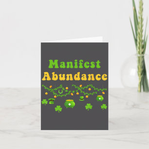Manifest Overvloed St. Patrick's Dag Ierse Shamroc Kaart
