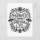 Manifest uw droomleven spirituele bevestiging briefkaart (Voorkant)