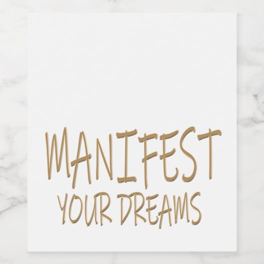 Manifest  wijn etiket (Enkel label)