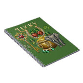 Manifest your dreams Golden lucky charm art Notitieboek (Rechterzijde)