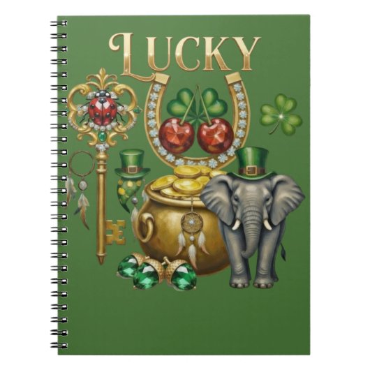 Manifest your dreams Golden lucky charm art Notitieboek (Voorkant)