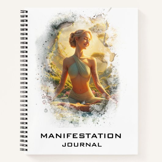 *~* Manifestatie AP85 Manifesterende Yoga Vrouw Notitieboek (Voorkant)