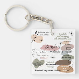Manifestatie Custom Name Law of Attraction Sleutelhanger