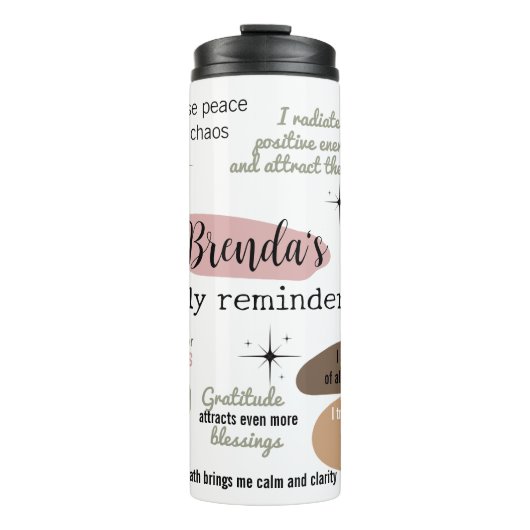 Manifestatie Custom Name Law of Attraction Thermosbeker (Voorkant)
