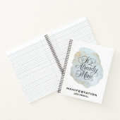 *~* Manifestatie Glitter Blauw Manifest AP85 Notitieboek (Binnen)