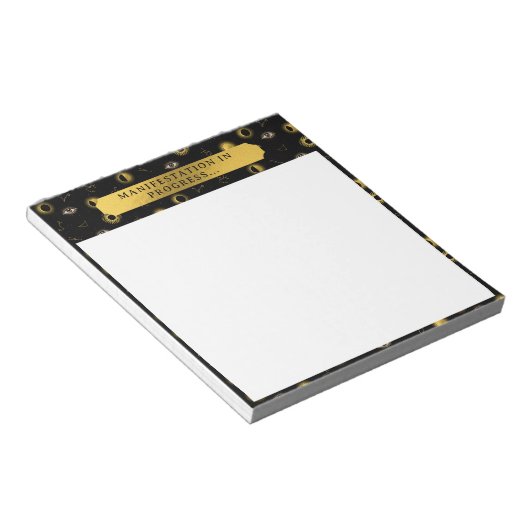 Manifestatie Hemelse Zon & Maan Zodiac Eye Notitieblok (Schuin)