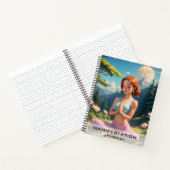 *~* Manifestatie Maan AP85 Manifesterende Dame Notitieboek (Binnen)