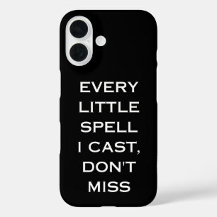 Manifestatie Magie Zwarte Citaat, Minimalistisch O iPhone 16 Hoesje