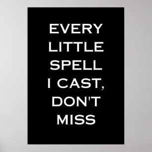 Manifestatie Magie Zwarte Citaat, Minimalistisch O Poster
