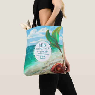 Manifestatie van overvloed 888 engelennummers tote bag