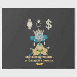 Manifestatie van rijkdom Apen zen kunst Cadeaupapier