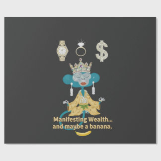 Manifestatie van rijkdom Apen zen kunst Cadeaupapier