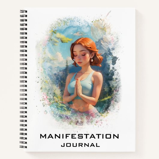*~* Manifestatie Yoga AP85 Manifesterende Dame Notitieboek (Voorkant)